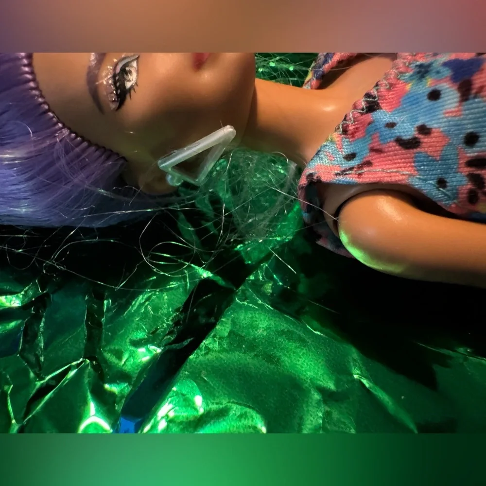 Barbie Fashionista purple haired punk rock Barbie doll